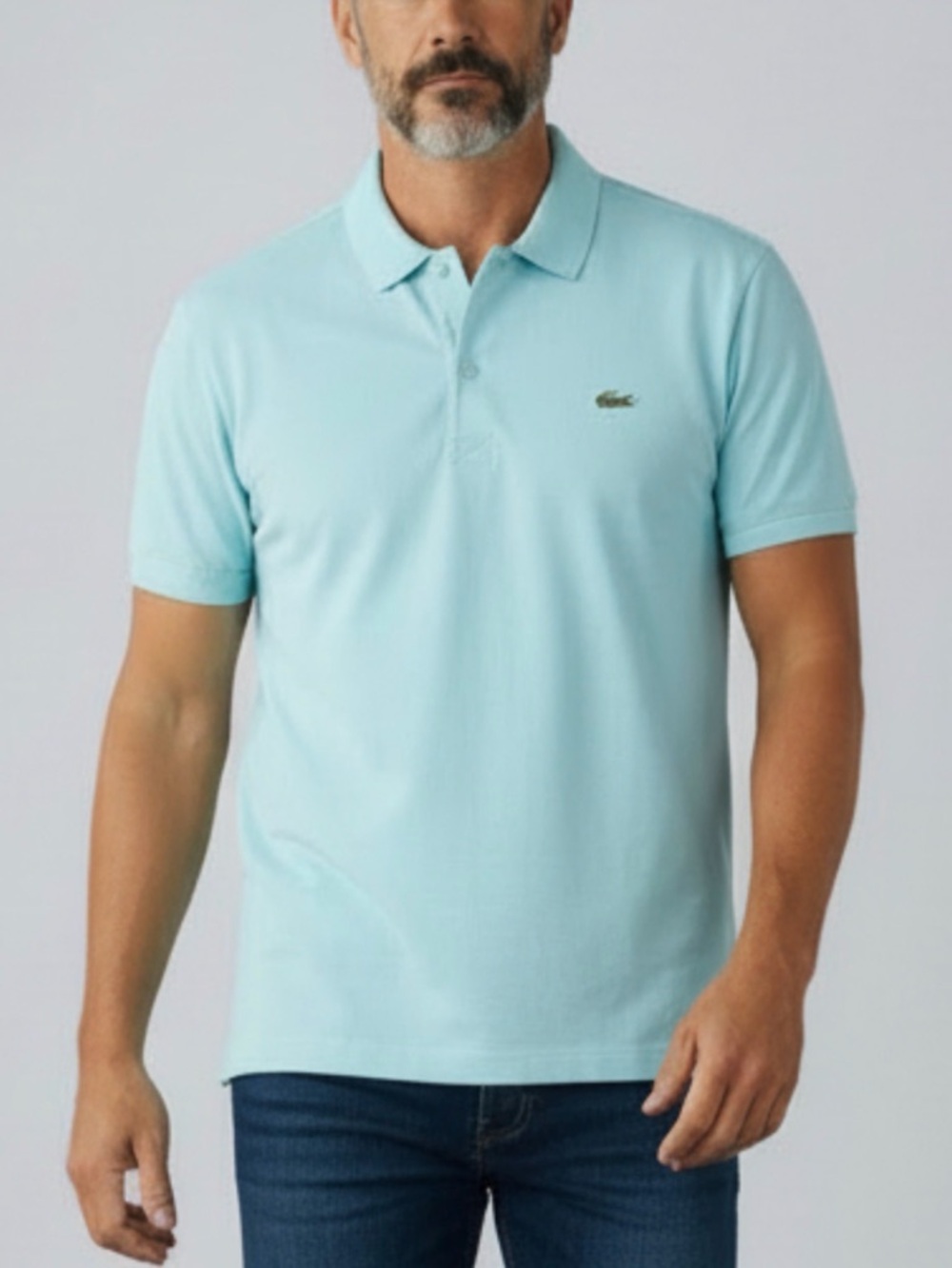 Lacoste Men's Pale Aqua Short-Sleeve Piqué Polo